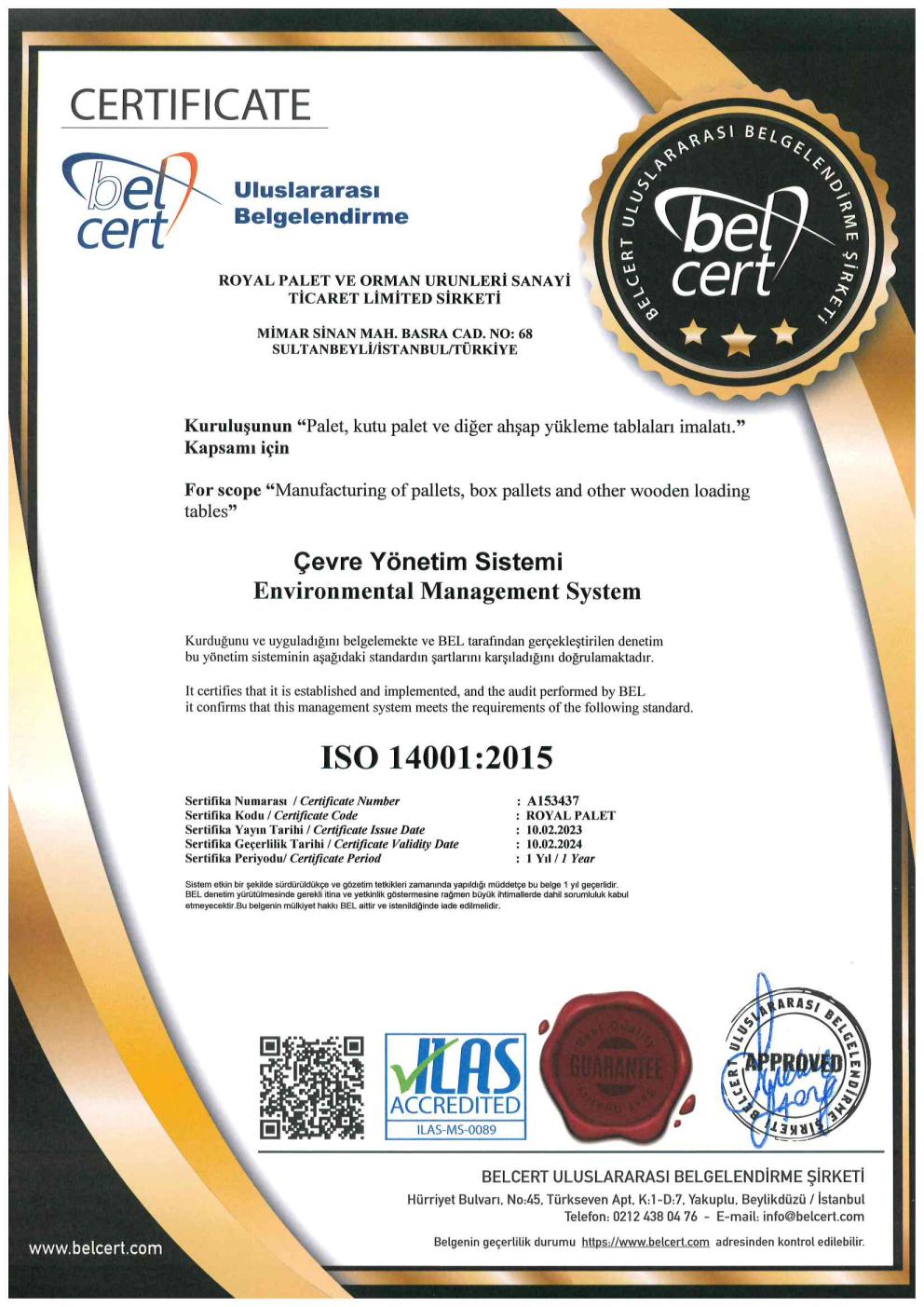 ISO 14001 Çevre Yönetim Sistemi